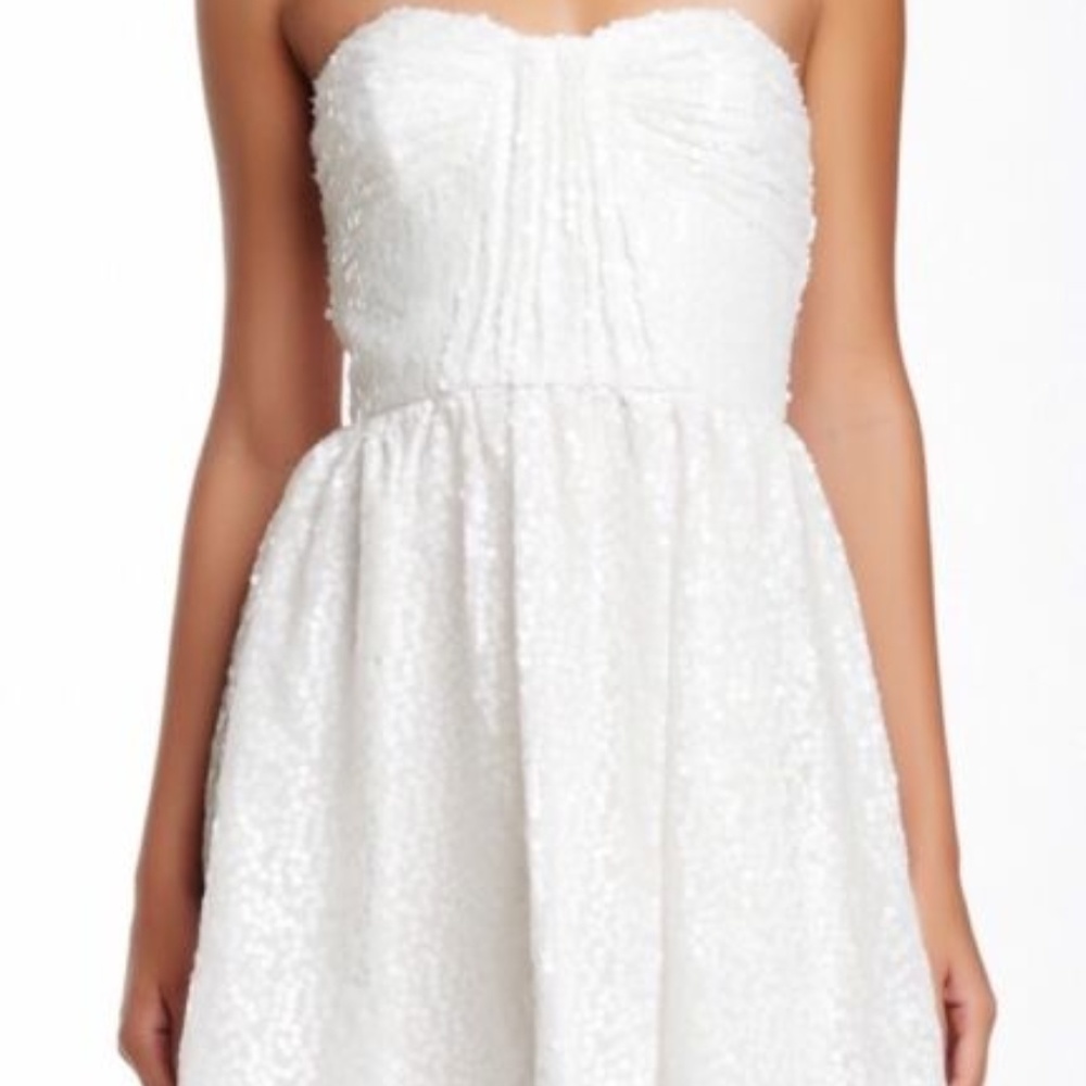 Jill Stuart White Floral Sequin Dress | Sz 10 NWT - Picture 3 of 7